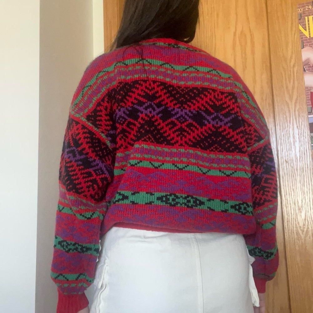 Colorful Patterned Sweater - image 3